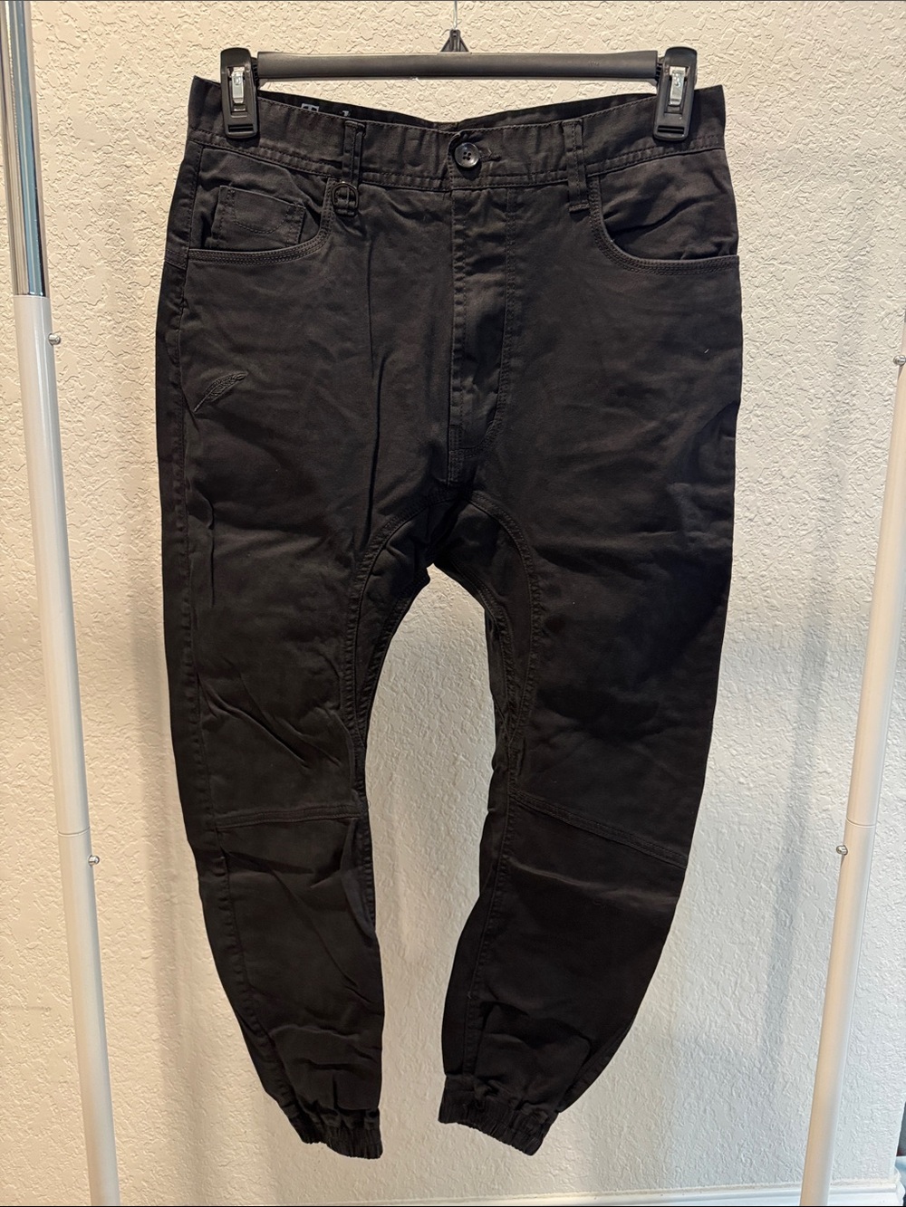 Publish Black Casual Pants with Branded Waistband
